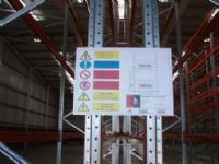 warehouse pallet rack end safety notices Yorkshire