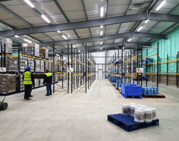 Pallet Racking on top of a Mezzanine Floor: for Vale of Mowbray Pork Pie Manufacture