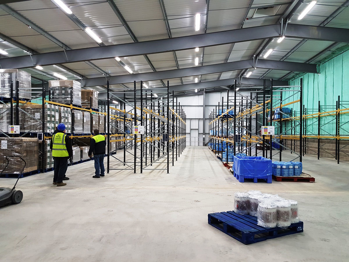 Pallet Racking on top of a Mezzanine Floor: for Vale of Mowbray Pork Pie Manufacture