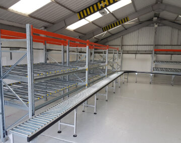 Carton Flow Gravity Conveyors Installation